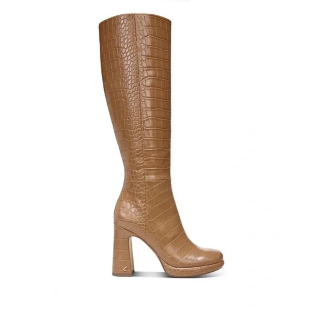 Circus by Sam Edelman Tan Heeled Boots with Chunky Heel